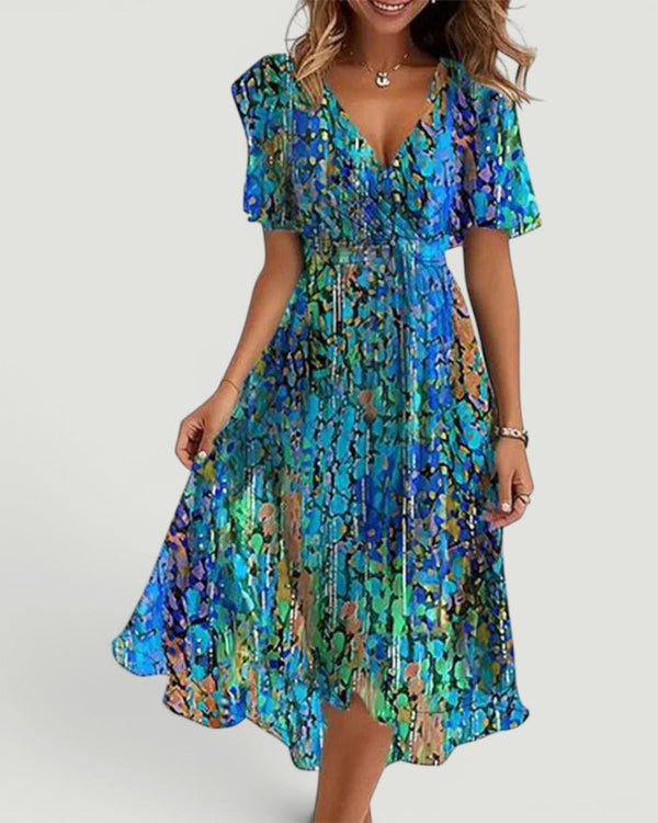 Koraline Short-Sleeve Wrap-Style Dress - product image 1