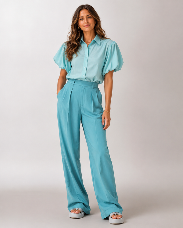 Isolde Tailored Top & Wide-Leg Trouser Set