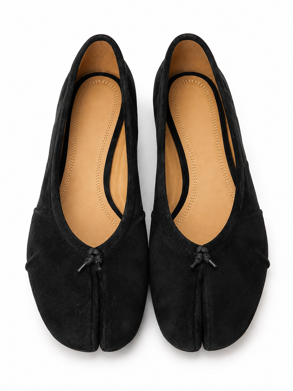 Cleo Leather Split-Toe Ballet Flats