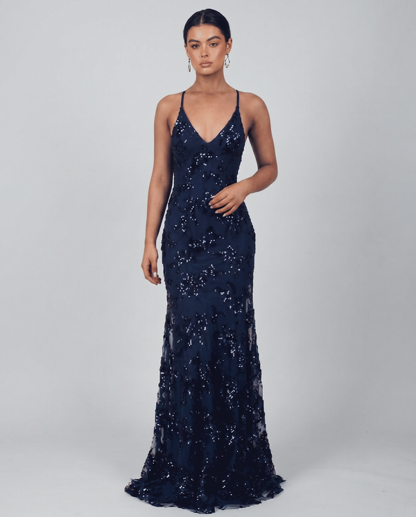 Flavie Sequin Open-Back Evening Gown - product image 1