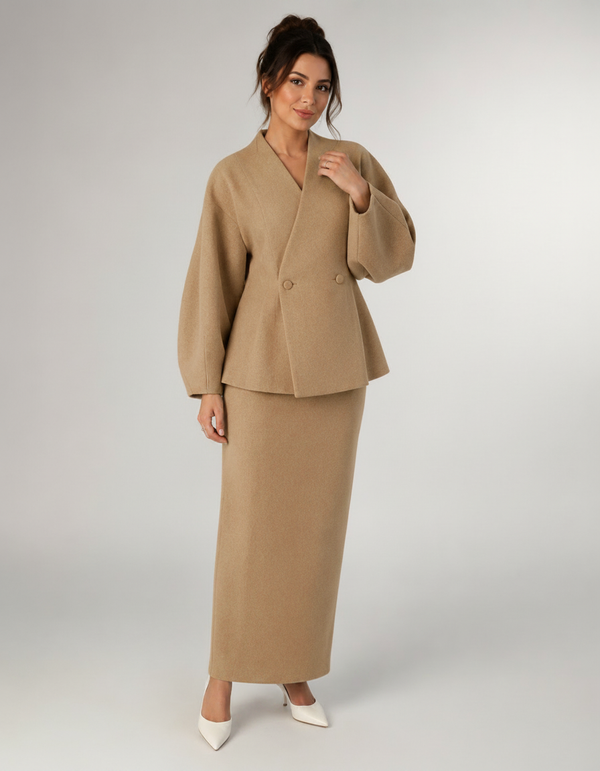 Brielle Puff-Sleeve Blazer & Skirt Set