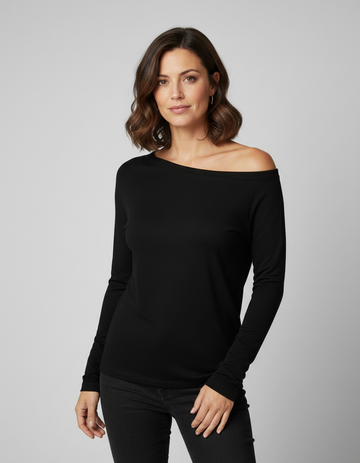 Abrielle One-Shoulder Knit Top