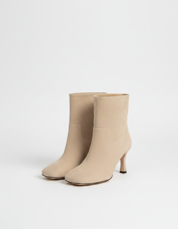 Eirabelle Pleated High-Heel Ankle Boots