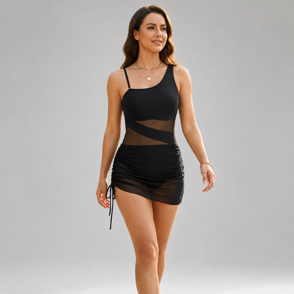 Rivara Ruched Mesh One-Piece Swimsuit - product image 1