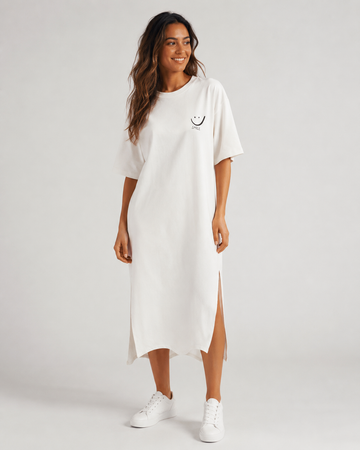 Annika Relaxed Short-Sleeve Midi T-Shirt Dress