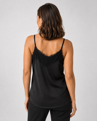 Neriina Lace V-Neck Satin-Look Camisole Top