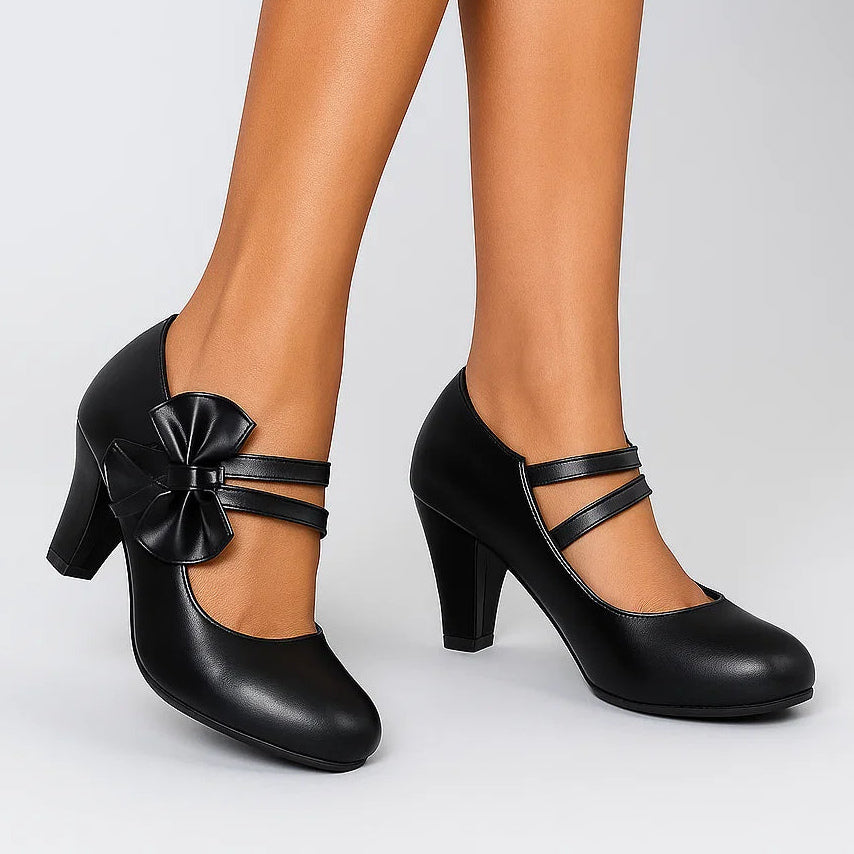 Bella Bow Mary Jane Block-Heel Pumps – product image 11