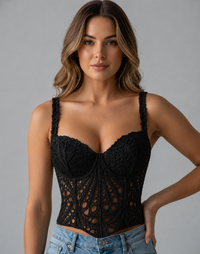 Willow Lace Corset-Style Camisole Top