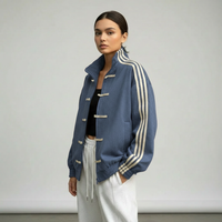 Flavienne Contrast-Stripe Zip Track Jacket
