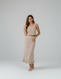 Elise Crochet Tank Top & Maxi Skirt Set