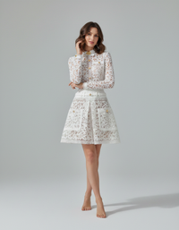 Greer Lace Cut-Out A-Line Midi Dress