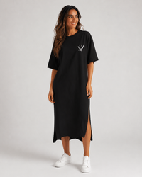 Annika Relaxed Short-Sleeve Midi T-Shirt Dress