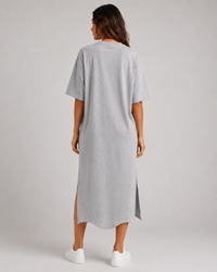 Annika Relaxed Short-Sleeve Midi T-Shirt Dress
