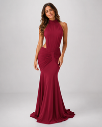 Ines Ruched Mermaid Maxi Dress