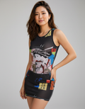 Renee Printed Mesh Bodycon Mini Dress