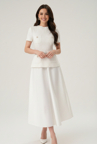 Nola Tweed Peter Pan Collar Midi Dress