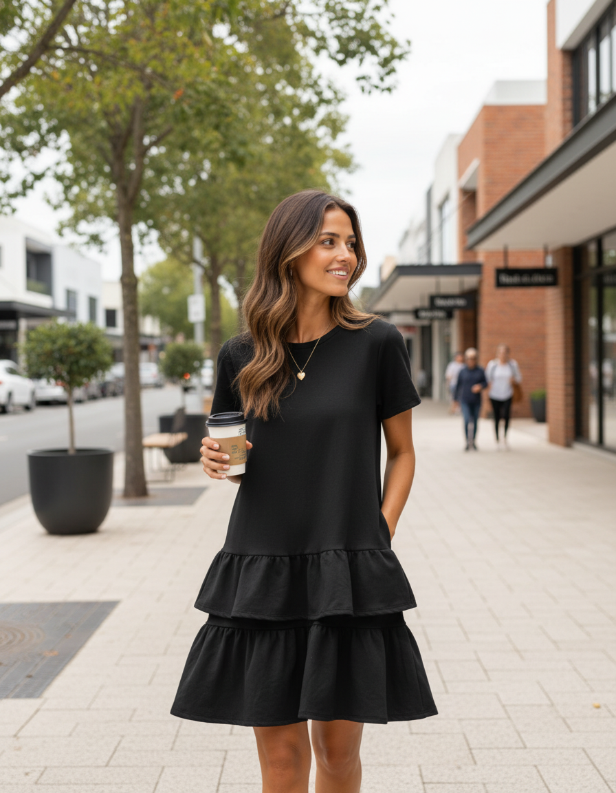 Pippa Plus-Size Ruffle-Hem Midi Dress