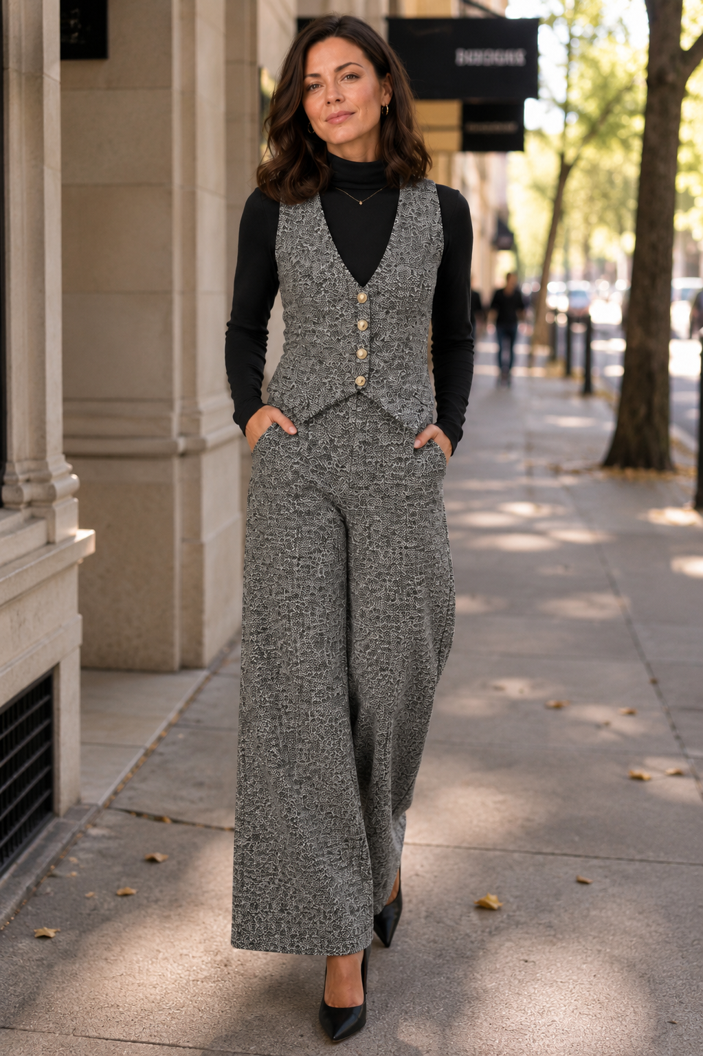 Amara Waistcoat & High-Waist Trouser Set