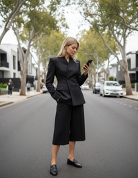 Mirelle Blazer & Wide-Leg Trouser Set