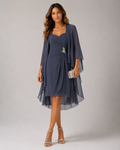 Cressida Chiffon & Lace Two-Piece Formal Dress