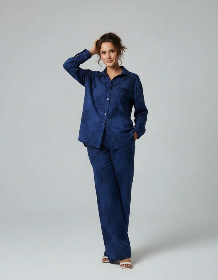 Amelie Shirt & Straight-Leg Trouser Set