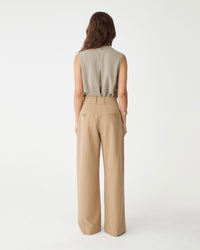 Perravelle Mid-Rise Wide-Leg Trousers - Camel - product image 5