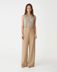 Perravelle Mid-Rise Wide-Leg Trousers - Camel - product image 1