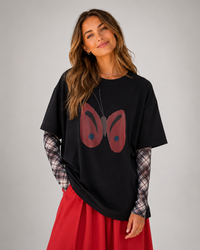 Frankie Animal-Print Drop-Shoulder T-Shirt