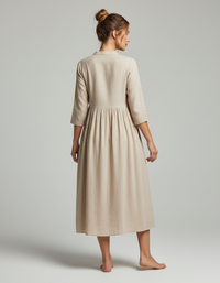 Daria Cotton-Blend V-Neck Maxi Dress