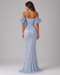 Elowen Beaded Off-Shoulder Mermaid Evening Dress