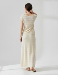 Luna Lace Crochet Top & Maxi Skirt Set