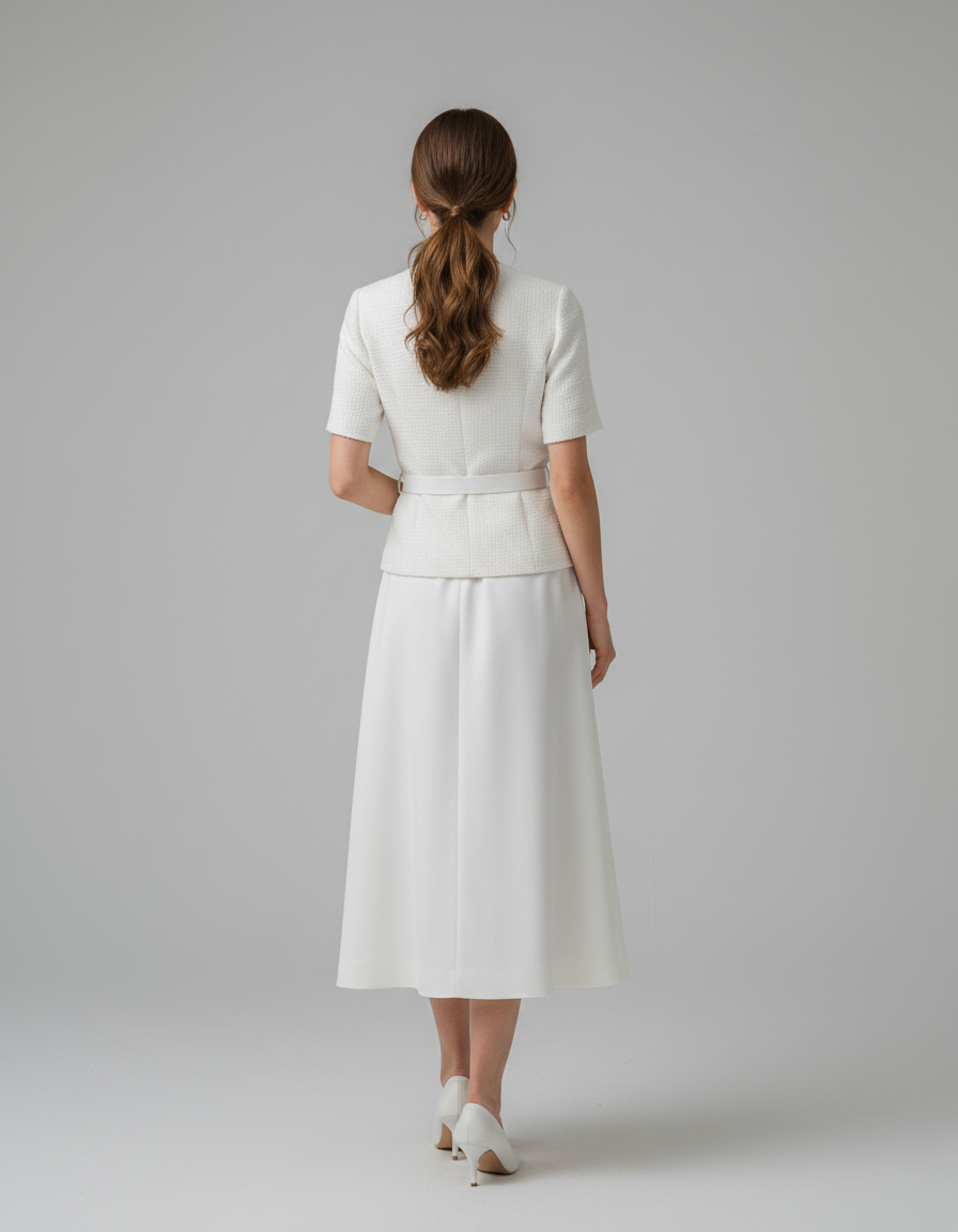 Nola Tweed Peter Pan Collar Midi Dress