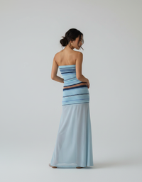 Hallie Striped Crochet Top & Maxi Skirt Set