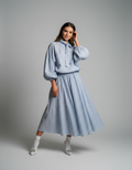 Delphine Striped Jacket & A-Line Skirt Set
