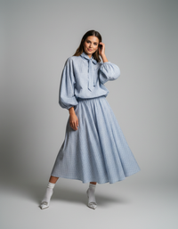 Delphine Striped Jacket & A-Line Skirt Set