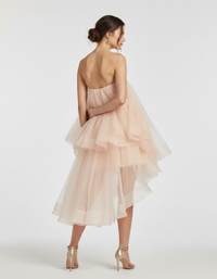 Honora Organza Sweetheart-Neck Cocktail Dress