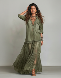 Bianca Denim Shirt Maxi Dress