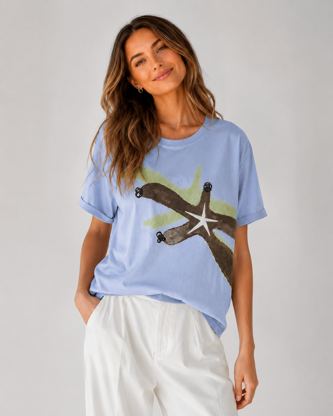 Frankie Animal-Print Drop-Shoulder T-Shirt