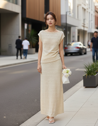 Luna Lace Crochet Top & Maxi Skirt Set
