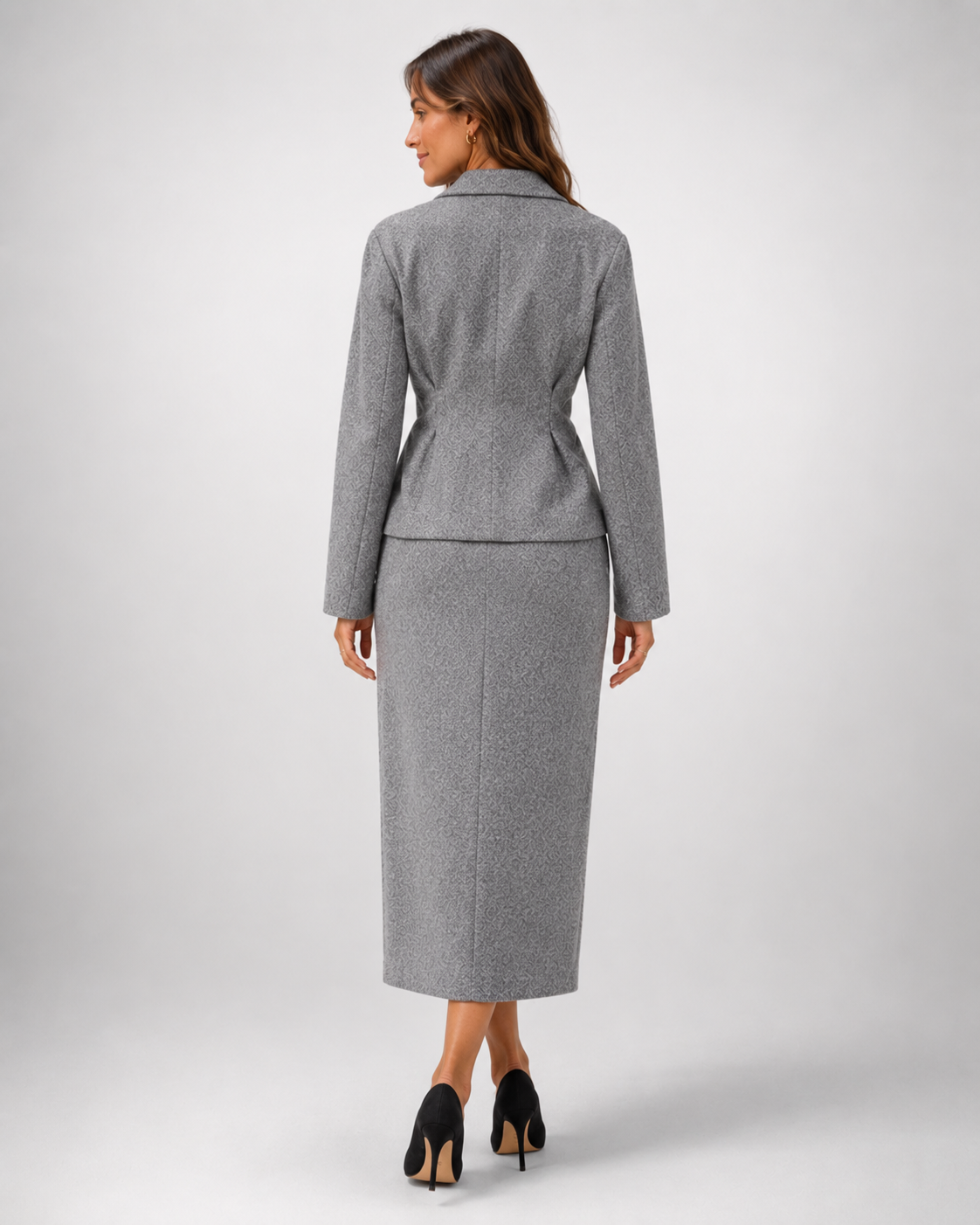Juliette Wool-Blend Blazer & Pencil Skirt Set