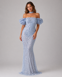 Elowen Beaded Off-Shoulder Mermaid Evening Dress