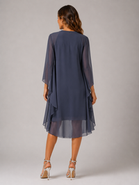 Cressida Chiffon & Lace Two-Piece Formal Dress