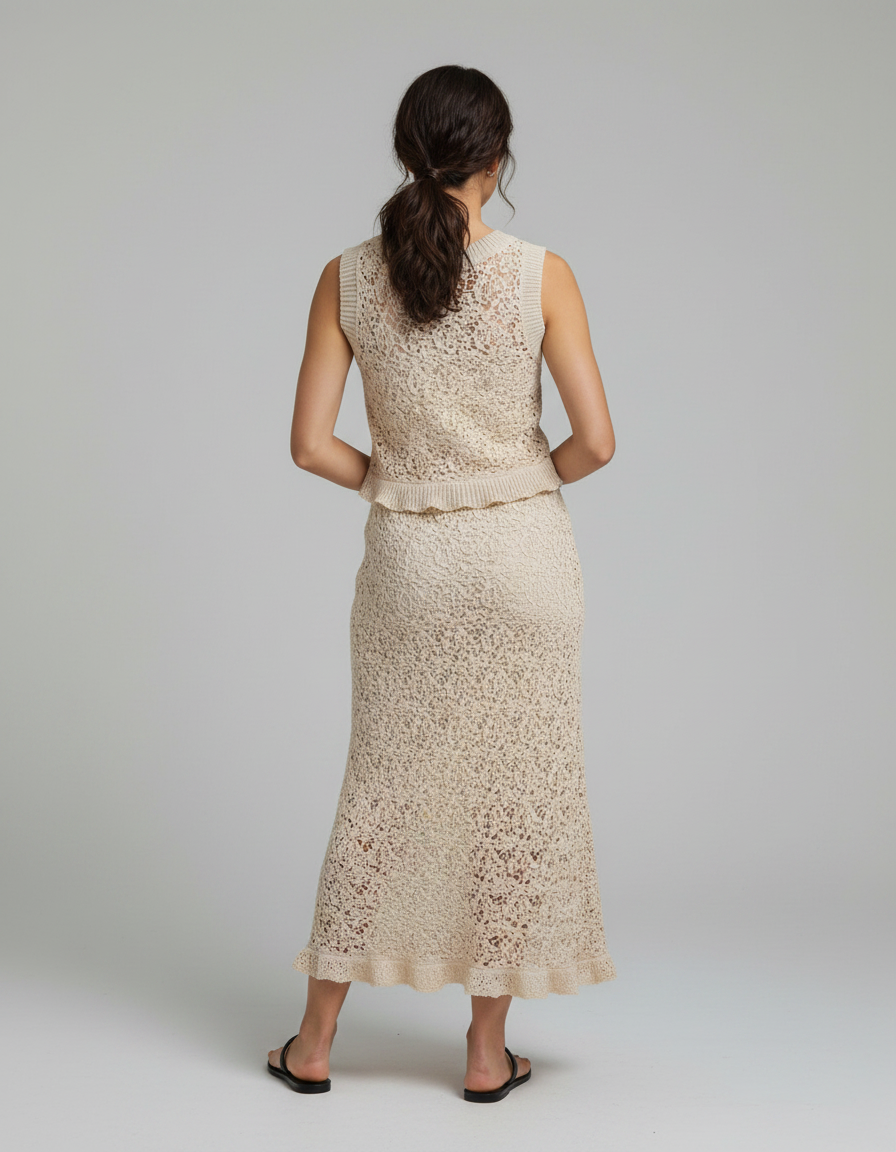 Elise Crochet Tank Top & Maxi Skirt Set