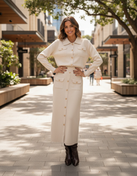 Noelle Knitted Blazer & Skirt Set