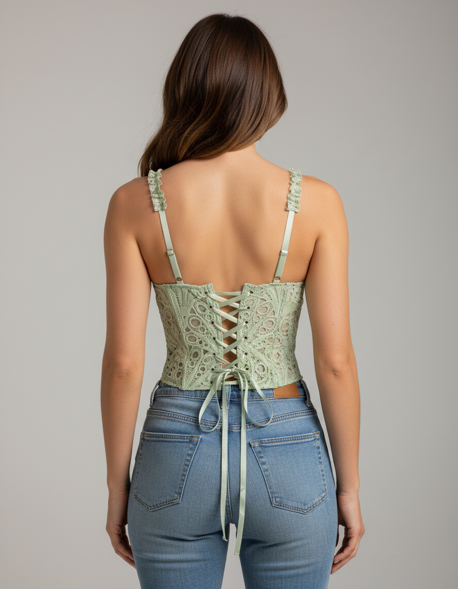 Willow Lace Corset-Style Camisole Top