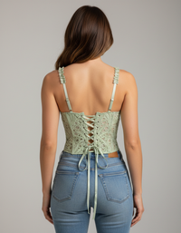 Willow Lace Corset-Style Camisole Top