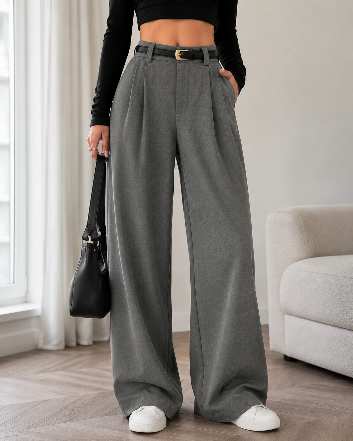 Petra High-Waist Wide-Leg Trousers