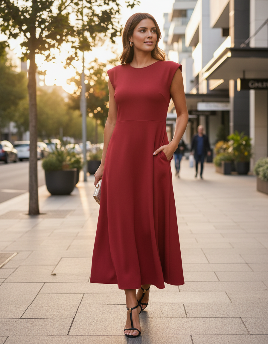 Vivienne Relaxed A-Line Maxi Dress