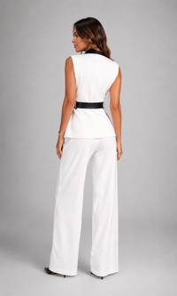 Ophelia Belted Waistcoat & Wide-Leg Trouser Set