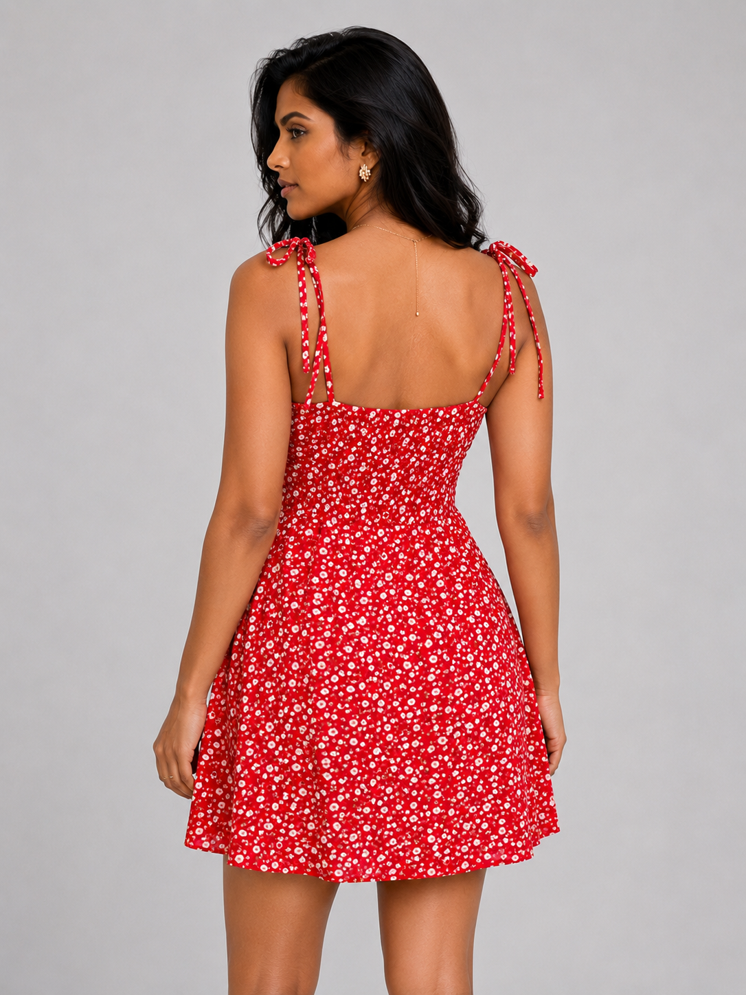 Reina Floral Spaghetti-Strap Mini Dress